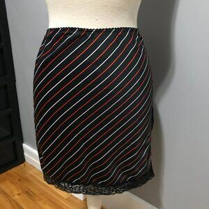 Emily the Strange Y2K Mall Goth Slip Skirt Satin Lace MEDIUM Hot Topic